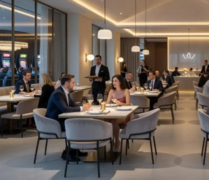 Elegantno uređen interijer Croatia Royal casino restorana