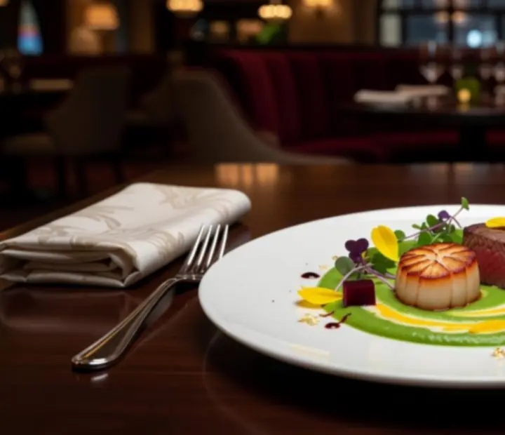 Signature specijalitet chefa serviran u modernom fine dining stilu.